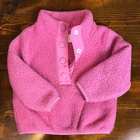 Pink Fleece Kids Pullover and Floral Hoodie | Baby Girl Jacket - Picture 2 of 7
